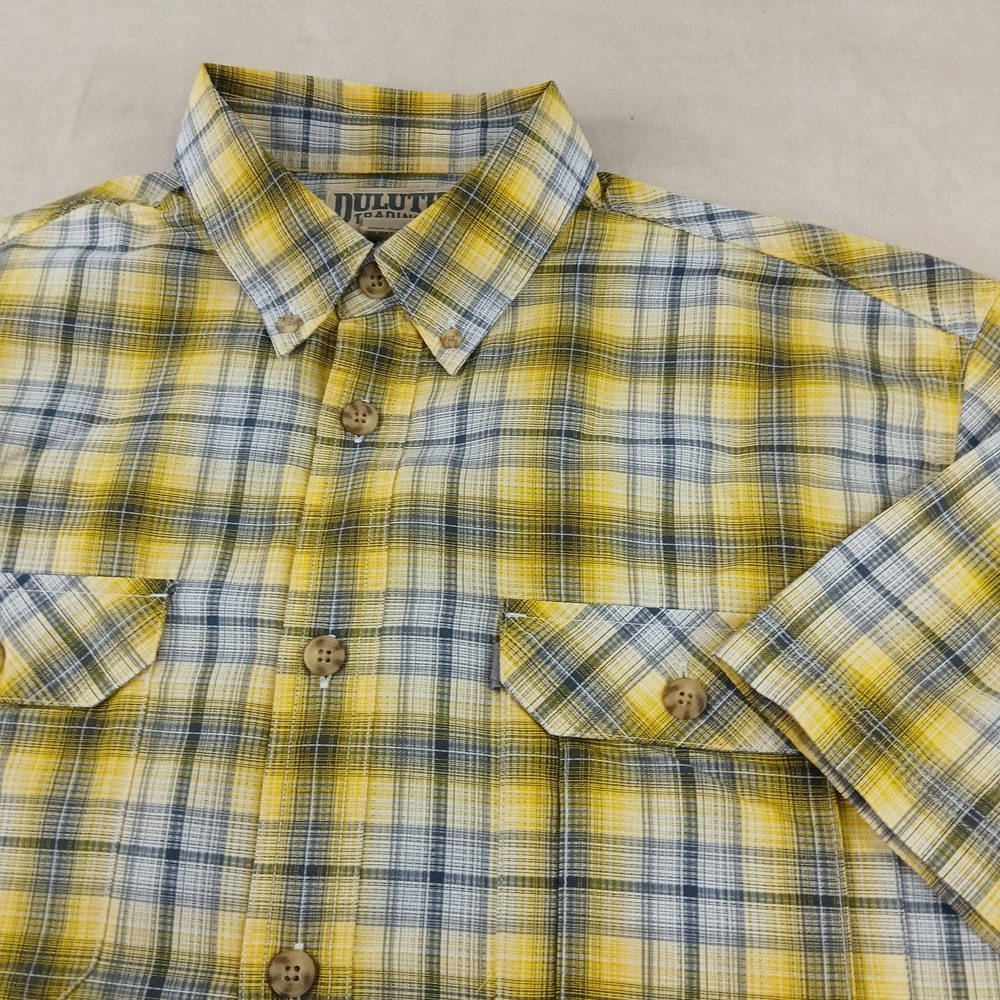 Duluth‎ Trading Large Mens Shirt Outdoors Hiking Fishing Short Sleeve 25x29 Fits
